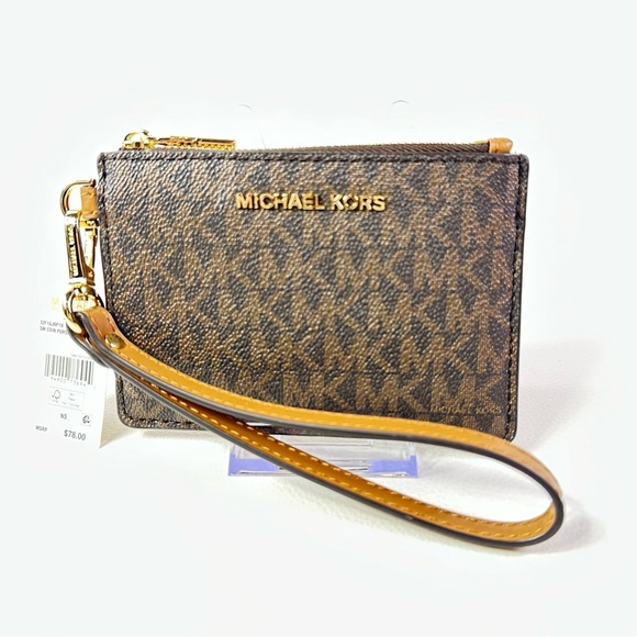 NWT Michael Kors Brown Small Ruthie Satchel & Jet Set Small Coin Purse - Picture 2 of 11